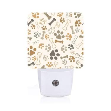 Imagem de FSHVQKD Luz Noturna Com Pata De Cachorro, Plug-In Sensor Automático, Lâmpada Do Anoitecer Ao Amanhecer, Decoração Para Berçário Crianças, Meninas E Meninos