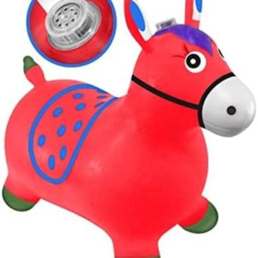 Imagem de Brinquedo Infantil Cavalinho Upa Upa Musical, Borracha Resistente, Ideal para Brincadeiras (vermelho)