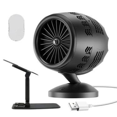 Imagem de Exaustor portátil, mini exaustor de mesa, exaustor portátil com plugue USB, baixo ruído, mini exaustor de ângulo ajustável, purificador de fumaça de cozinha com filtro para churrasco interno e cozinha