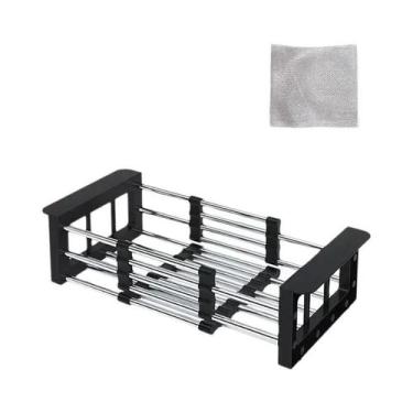 Imagem de Escorredor De Louças Expansível De Metal Para Pia De Cozinha, Multifun