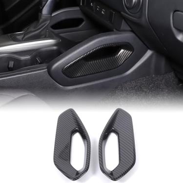 Imagem de Bekantogy 2 peças de console central, acabamento da tampa lateral da alça compatível com Nissan Frontier 2022-2025 ABS apoio de braço mudança de marchas painel lateral guarnição moldura adesivo