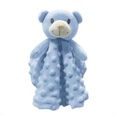 Imagem de Naninha Para Bebê Com prendedor de Chupeta Minha Primeira Naninha - Laço Bebe (Urso Azul)