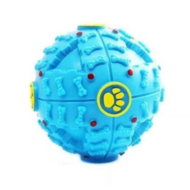 Imagem de Bola Petisqueira Divertida Com Som Para Pet Azul - Elo Imports