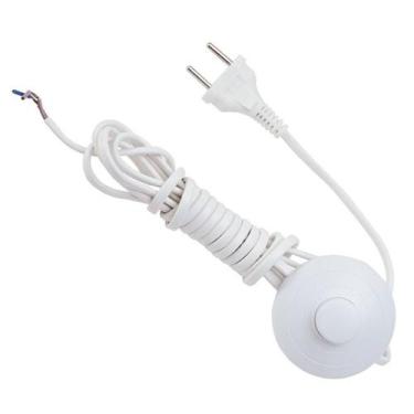 Imagem de Cabo para Abajur 3m com Interruptor de Piso Branco Bivolt Lucchi, Bran