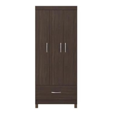 Imagem de Conjunto Guarda Roupa 3 Portas e Cabeceira Renoir Cafe Touch - CASA H