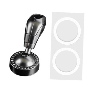 Imagem de Amagogo Capa protetora para botão de partida, decoração interna, acessórios para carro, metal, compacto, decorativo, premium, universal, joystick para carro, Cinza-arma