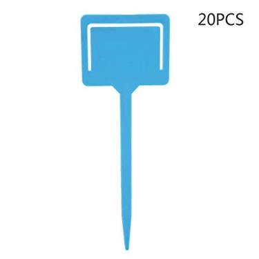 Imagem de ZJchao PLANT Tags, 20pcs PVC Semente OBSERVAÇÃO NOME DE PLANTA RECORDE PLANT DOME (Azul)
