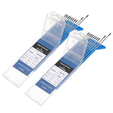 Imagem de HARFINGTON Eletrodos de tungstênio para soldagem TIG 20 peças de 3/81.3 cm x 17.8 cm 1.8-2.2% ítrio para soldagem de aço inoxidável, liga de alumínio magnésio, fabricação de automóveis aeroespaciais,