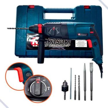 Imagem de Martelete Rompedor 960w Função Furadeira Impacto Reversível 110v - Nak