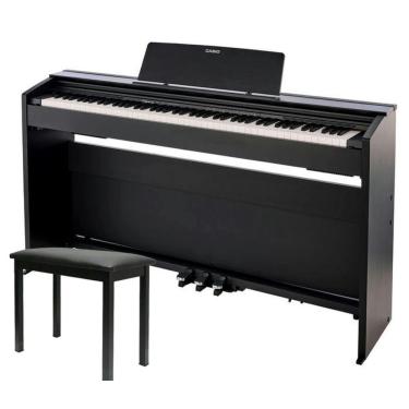 Imagem de Conheça o piano digital Casio PX-870 Privia Preto | Teclacenter (Casio PX870 Completo   Banqueta Saty)