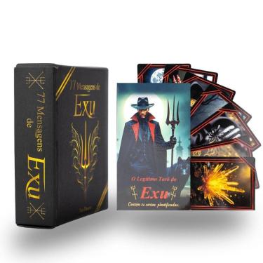 Imagem de Kit Tarô Do Exu 36 Cartas - Box 77 Mensagens De Exu