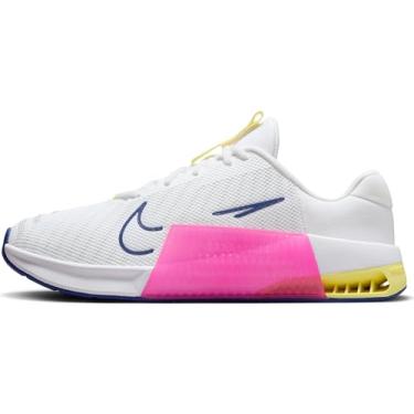 Imagem de Nike Tênis de treino masculino Metcon 9 (DZ2617-102, branco/azul royal/rosa intenso/branco) tamanho 35
