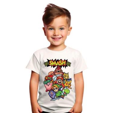 Imagem de Camiseta Infantil Unissex Mundo Mario Donkey Kong Minecraft Tartaruga 