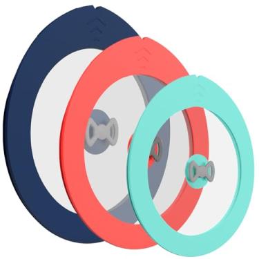 Imagem de Pacote com 3 tampas de substituição para Pyrex 7200-PC 2 copos e 7201-PC 4 copos e 7402-PC 6/7 copos tampa de armazenamento de recipientes de vidro à prova de vazamento cores mistas