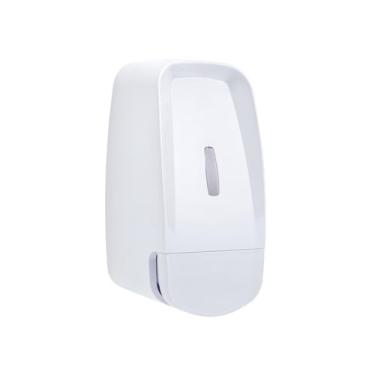 Imagem de Dispenser Saboneteira Compacta 600ml Plástico ABS Alta Resistência Para Sabonete Líquido Álcool Gel Detergente Cozinha Banheiro Lavabo Escritório Empresa Clínica (1, Branco)