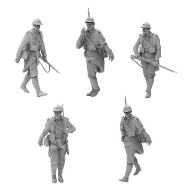 Imagem de menolana 5x Mini Figuras de Pessoas Mini Figuras de Pessoas de Diorama Decoração de Mesa Artesanato em Resina Sem Cor para Micro Paisagens, 2.4 Cm