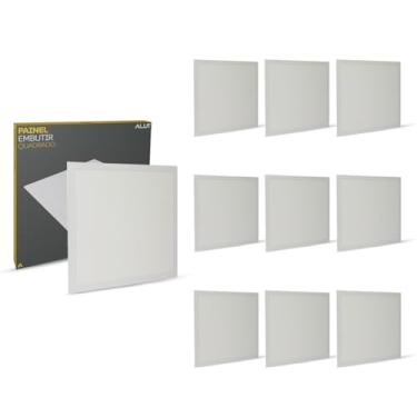 Imagem de Kit 10 Unidades ALUT Painel LED de Embutir Quadrado, 36W Plafon 6500K Branco Frio, Luminária Bivolt de Instalação Rápida