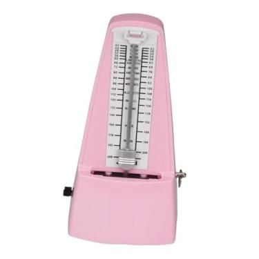 Imagem de simhoa Metrônomo mecânico profissional portátil para ritmologista, acompanhamento de andamento e batida, som alto para violoncelo, saxofone, ukulele e, Rosa