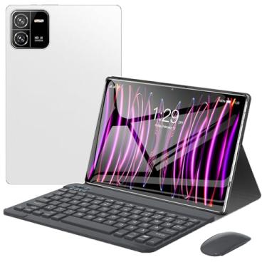 Imagem de Genérico PAD6-3A1 Branco, Tablet 3 em 1, Android 13, 10.1 Polegadas, 12GB RAM, 512GB, Tela IPS FHD, Câmeras 8MP + 16MP, WiFi 2.4G/5G, GPS, 8000mAh