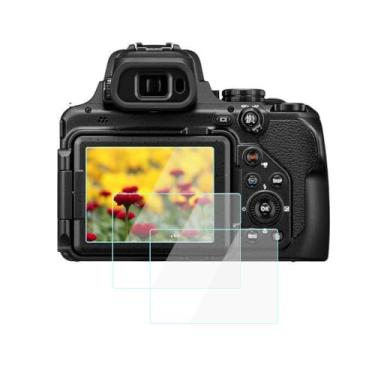 Imagem de YRTIYO Película protetora de tela P1100, antiarranhões, antibolhas, ultratransparente, vidro temperado 9H (pacote com 3), compatível com câmera Nikon COOLPIX P1100