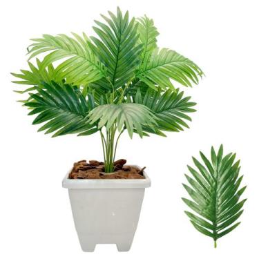 Imagem de Planta Palmeira Artificial com Vaso Plástico Completo Casca - Flor Imp