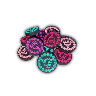 Imagem de Mama with Bull Skull Circle Silicone Focal Bead 12pk 2,8 cm Country Mixed Sortido para Canetas Freshie Cabides Chaveiros Crafters Urso Cachorro Mãe Menino Menina Coração