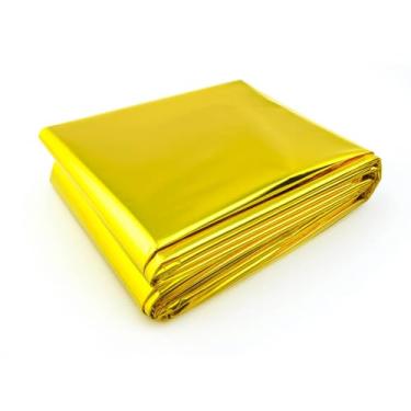 Imagem de Cobertor Manta Térmica Isolante Emergência Resgate Frios Extremos Acampamento Trilhas Aventuras 1,60cm X 2,10cm