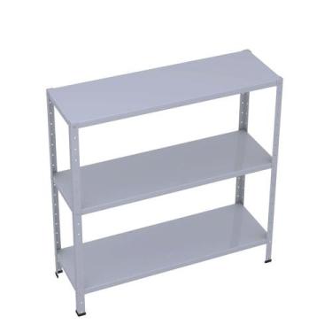 Imagem de Estante de aço baixa leve com 3 prateleiras 90cm x 92cm x 30cm - Amapá