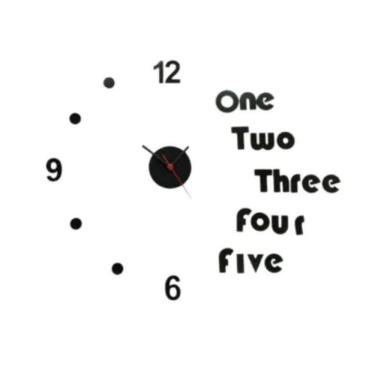 Imagem de Relógio Decorativo Parede Inglês One Acrílico Sala Quarto