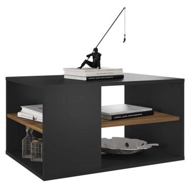 Imagem de Mesa De Centro Retangular Com Divisória Opala Preto Caemmun