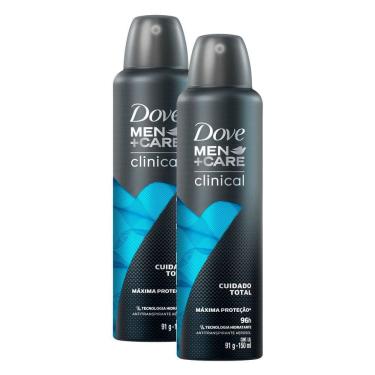 Imagem de Kit 2 Desodorante Dove Men + Care Clinical Cuidado Total Aerosol Antitranspirante 96h 150ml