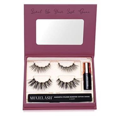 Imagem de MoxieLash - Essentials Kit Vol 3 – Mini delineador magnético líquido, dois conjuntos de cílios magnéticos premium e cotonetes removedor de delineador – Conjuntos de cílios femininos e sensuais – Até 60 desgastes – Sem cola e bagunça