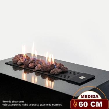 Imagem de Lareira a gás Fogo e Art Luna de 60cm Gás com pedras vulcânicas, Gás N