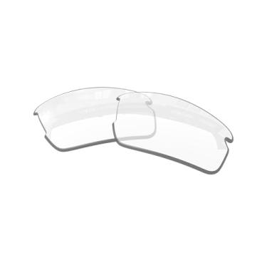 Imagem de OOWLIT Lentes de substituição compatíveis com óculos de sol Oakley Flak 2.0 Asian Fit (AF) HD transparente, não polarizadas