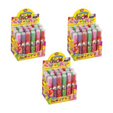 Imagem de 3 Caixas Bala Líquida Escovinha Kids 168g - Doce Mix Candy