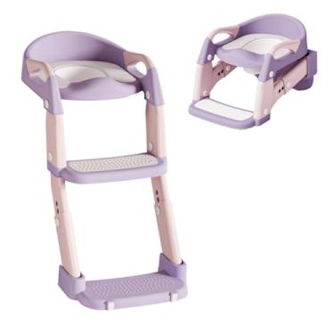 Imagem de Assento Redutor Infantil 3 em 1 Acento Sanitário Infantil Seguro e Confortável para Bebês(Rosa)