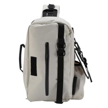 Imagem de SPYMINNPOO Saco de Esteira de Pesca, Mochila Leve de Ombro único Com Suporte de Haste, Ideal para Pesca, Caminhadas, Camping e Aventuras Ao Ar Livre (Cinza claro)