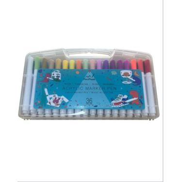 Imagem de Canetinhas Colorida Caneta Marcadora Ponta dupla Colorido Mark Pen 24,