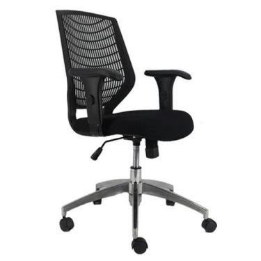 Imagem de Cadeira Executiva Ergonômica Delli Base Giratória de Alumínio - NossaK