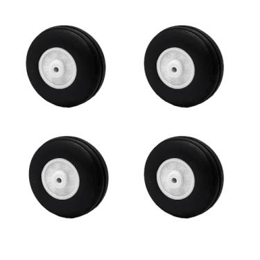 Imagem de 4PCS 1.5 Inch RC Airplane Foam Wheel Light Sponge Tire with Plastic Hub for RC Airplane Helicopter DIY Model Toy Wheel Replacement Parts