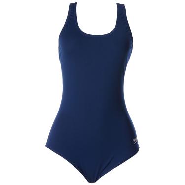 Imagem de Maiô, Speedo, Acquaplus, Tecido Liso com Costas New Racer e Maior Deslizamento, tamanho M - Marinho