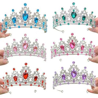 Imagem de Coroa Tiara Noiva Debutante Aniversário Festa Miss Princesa - LM, Pink