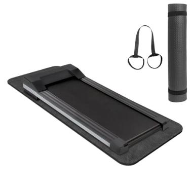 Imagem de Tapete de esteira para piso de tapete, tapete de esteira dobrável para pisos de madeira, para bicicleta de exercício, reduz a absorção de ruído (179,8 cm x 75 cm)