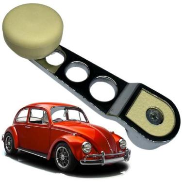 Imagem de Manivela Reguladora Vidro Esportiva Fusca Cromada E Marfim - Atemis