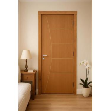 Imagem de Porta de Giro Frisada P/ Verniz 210x70 - Vanin Portas e Janelas