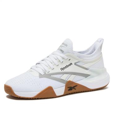 Imagem de Reebok Tênis feminino Nano Court, tênis feminino Pickleball, Branco/Preto/Cinza 1, 34