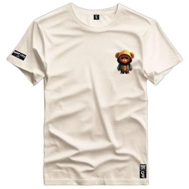 Imagem de Camiseta Coleção Little Bears PQ Urso Jaqueta Shap Life, M, Off white