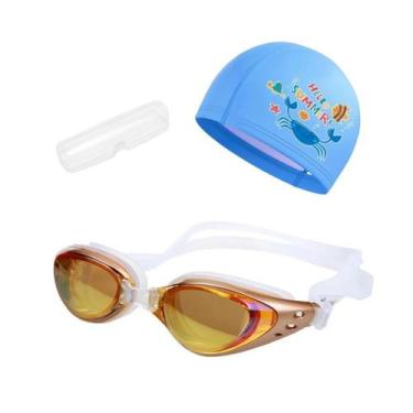 Imagem de Kit Óculos, Estojo e Touca de Natação Infantil Hero Band, Champanhe he