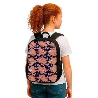 Imagem de Mochila Escolar Média Infantil 10 Litros Nylon Reforçada Desenho Versátil Passeio Capivara-Masculino
