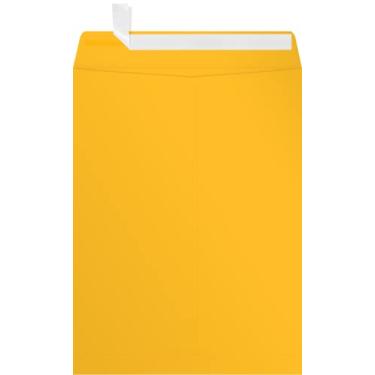 Imagem de LUXPaper 9 x 12 envelopes abertos | Descasque e pressione | Amarelo girassol | Texto de 36 kg | 50 Qtd